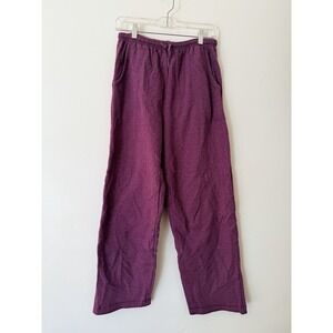 Vintage Hanes Her Way Sweatpants Plum Purple Elastic Waist USA